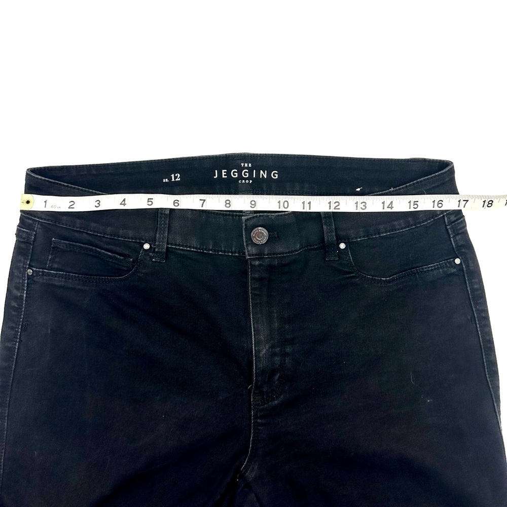 White House Black Market Crop Black Jegging Jeans 12 Women’s - Picture 5 of 6